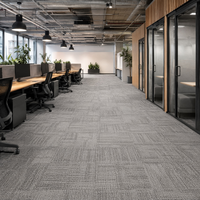 Dalles de moquette insonorisantes 50x50cm en nylon pour bureaux et bibliothèques en open space