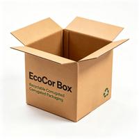 Boîte d'expédition en carton ondulé écologique recyclé imprimée sur mesure pour la logistique, l'entrepôt, le déménagement, la vente en gros