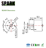Moteur CC sans balais à aimant permanent de 24 mm avec driver intégré, économe en énergie, faible vibration, longue durée de vie pour appareils électroménagers et ventilateurs de bateau