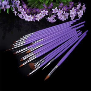Kit de 19 pinceaux pour nail art – Outils de manucure pour gel, peinture, sculpture, fleurs en cristal, dessin de lignes, dépoussiérage, estompage, pointillage et liner - Product Image 1