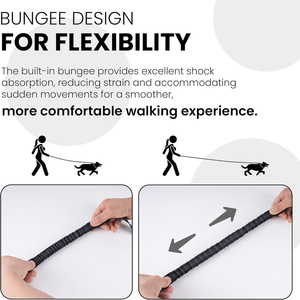 Correa de perro de seda de látex duradera elástica de nailon personalizada con asas acolchadas suaves y correa reflectante para manos libres - Product Image 6
