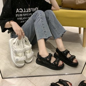 Nuovi Sandali Estivi da Donna, <span class=keywords><strong>Scarpe</strong></span> Casual Sexy, Ballerine alla Moda con Cinturino alla Caviglia, <span class=keywords><strong>Scarpe</strong></span> da Spiaggia Traspiranti per Uso Quotidiano - Product Image 2