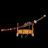 Accessoires de jeu d'anime, épée japonaise T1095 en acier Damas, couteau de commandement, entraînement physique, épée longue orientale, objets de collection haut de gamme