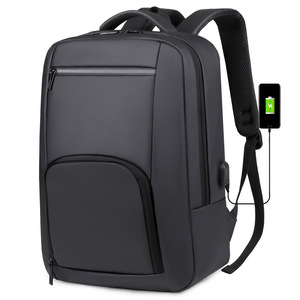 Custom Usb <b>Large</b> <b>Backpack</b> Laptop <b>Backpack</b> Hiking Travel Notebook School Bag <b>Black</b> Nylon Laptop Custom Logo <b>Backpack</b> - Product Image 1