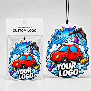 <span class=keywords><strong>D</strong></span>ésodorisant de voiture personnalisé avec logo, cartes parfumées suspendues en papier coton 2mm, cadeaux promotionnels en gros - Product Image 1