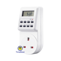 Prise programmable hebdomadaire 13A compatible NFC avec prise pour domotique (Royaume-Uni)