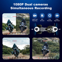 Navegador GPS Portátil de 5'' para Motocicleta con Pantalla Táctil, DVR Doble, Bluetooth, Carplay/Android Auto Inalámbrico, Impermeable IP67 ZC11A+TPMS