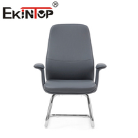 Ekintop Chaise de bureau ergonomique et pivotante en cuir pour PDG, confort luxueux