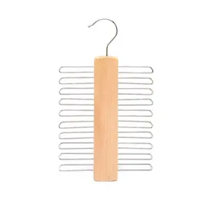 Ruimtebesparende Houten Sjaal Ketting Organisator Houten Riem Hanger Organizer Houten Roterende Stropdas Hanger