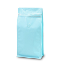 Sacs à café à fond plat de 12oz avec valve de dégagement d'air Pochettes à café sous vide à haute barrière