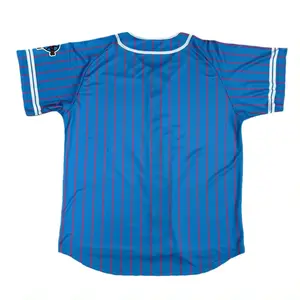 Camisa de beisebol sublimada personalizada com listras de pinos, shorts de treinador de beisebol