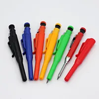 Crayon mécanique pour le travail du bois, 2,8 mm, lot de 3, avec taille-crayon intégré, mine 2B, tête longue pour marquage de trous profonds