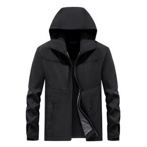 Chaqueta Cortavientos de Invierno para Hombre con Logotipo Personalizado, con Capucha, Abrigo Largo Sencillo y Moderno, Cómodo para la Temporada de Otoño - Product Image 4