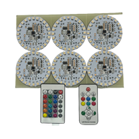 Panneau lumineux RGBW 5050 avec télécommande, carte PCB LED 6/8/16/24 LED, lampe de nuit domestique avec batterie rechargeable et contrôle par application