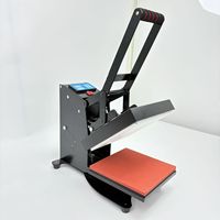 Petite presse à chaud manuelle 12x12cm, presse à transfert thermique numérique pour vêtements, étiquettes de col, logo personnalisé, impression par sublimation