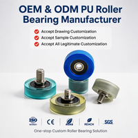 Pulley Sabuk Datar Kustom Berlapis PU dengan Roda Polyurethane Berulir 3-36mm Bore 6-90mm OD