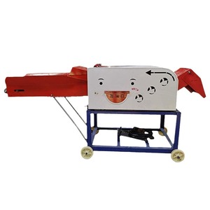 Horizontal Straw Chopper And Shredder 3 Ton For <b>Cow</b> Feeding Metal Construction Red Color - Product Image 1