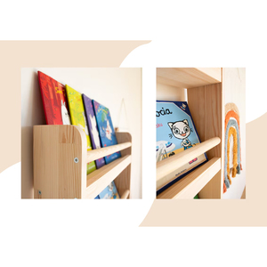 Estantería multicapa de madera maciza para área de lectura de niños, estantería de pie, estante de almacenamiento de entrada, dormitorio montado en la pared - Product Image 4