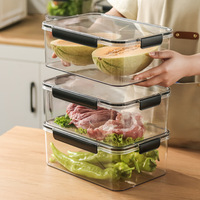 Contenants de stockage alimentaire en plastique rectangulaires hermétiques avec couvercles verrouillables, ensemble de préparation de repas modulaire sans BPA pour la cuisine et le garde-manger
