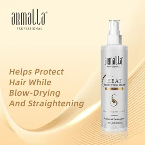 プライベートラベルアルガンオイルサロンヘアケアスタイリングは、熱保護の強力なホールドボリュームを保護します髪のための海塩ヘアスプレー