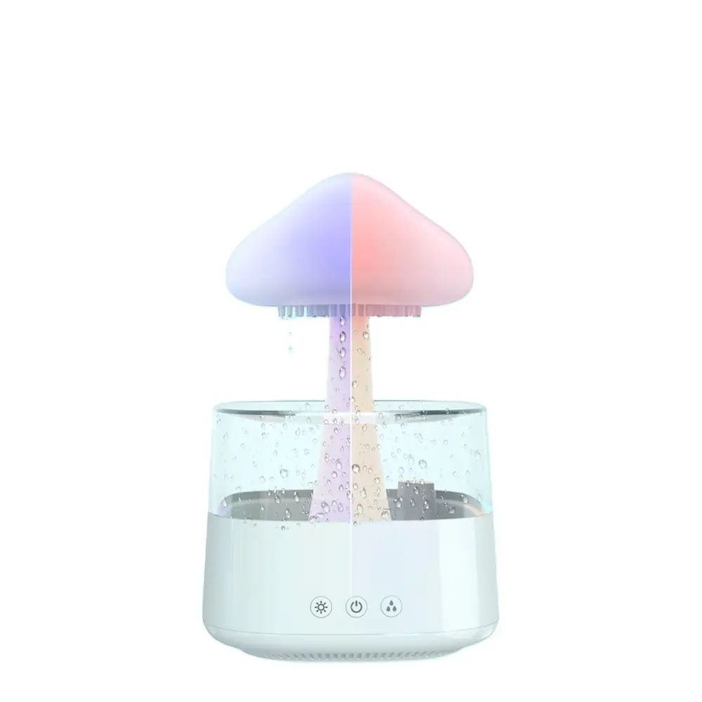 Nouvel arrivage Humidificateur nuage de pluie Diffuseur d'huiles essentielles aromathérapie 450ml 7 couleurs Humidificateur champignon