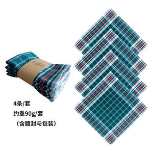 Sets de table à carreaux de Noël 30x30cm en coton, lavables en machine, pour la décoration de la salle à manger à la maison - Product Image 4