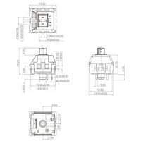 Interrupteur mécanique Kailh Canary Switch à sensation tactile avancée, tige en POM, 5 broches, compatible RGB SMD pour claviers personnalisés DIY