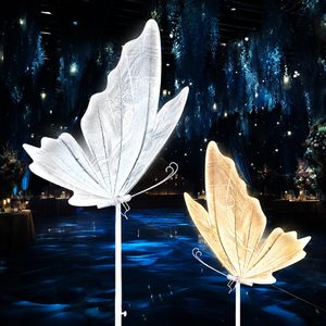 Lampe de sol au design unique en forme de papillon, décoration de table, acrylique blanc, centre de table pour mariage - Product Image 1