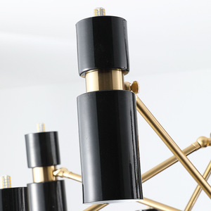 Lámpara de Araña Esférica de Vidrio Posmoderna Nórdica, Lámpara Colgante Creativa con Diseño de Molécula de Frijol Mágico para Salas de Estar, Comedores y Oficinas - Product Image 6