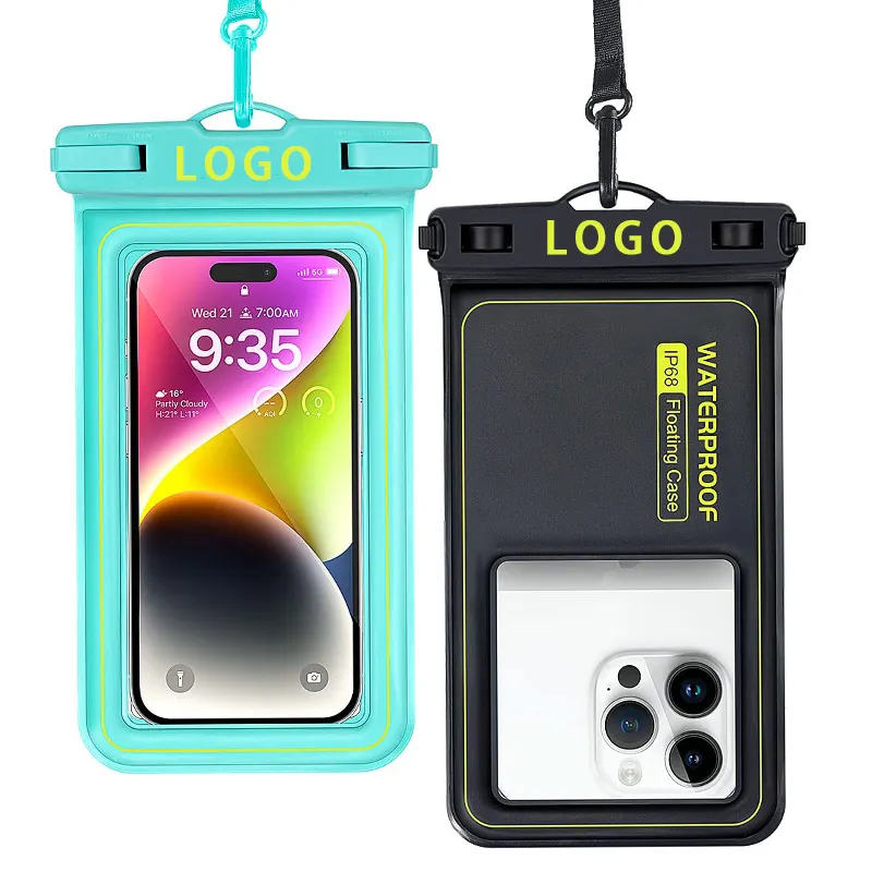 Atacado logotipo personalizado colorido pvc universal ipx8 flutuante telefone impermeável bolsa caso para mergulho praia