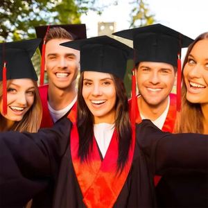 Factory Price Wholesales Unisex Child Adult Matte Graduation Hats Caps With Tassel - Product Image 5