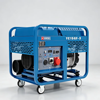 Générateur diesel portable super silencieux YuChai YC15GF-3 15 kW triphasé 400 V/230 V bicylindre refroidi par air à démarrage électrique 1800 tr/min