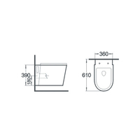 Meilleure qualité Creavit Wall Pan Toilette Bidet