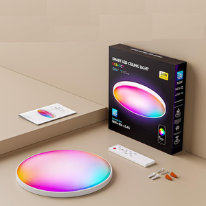 Veilleuse moderne à intensité variable plafonniers LED télécommande APP chambre à coucher salon rond blanc <span class=keywords><strong>plafonnier</strong></span> encastré - Product Image 2