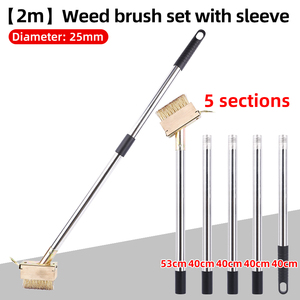 Factory Supply Eco-Friendly Long Wooden Handle Wire Brush for <strong>Block</strong> Paving Garden Weed Scraper Brush - Product Image 4