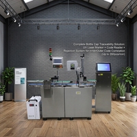 Système intégré d'association de données d'inspection par vision laser UV haute précision pour la traçabilité et la lutte contre la contrefaçon des bouchons de bouteilles
