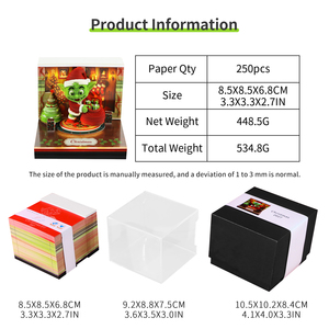 Bloc-notes 3D Grinch de Noël, notes autocollantes en papier à déchirer avec modèle de personnage festif pour <span class=keywords><strong>la</strong></span> décoration de bureau et les cadeaux de vacances - Product Image 6