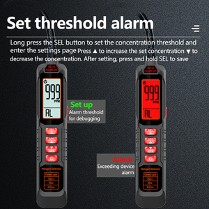 Xách tay <span class=keywords><strong>LCD</strong></span> hiển thị R22 R32 R134a AC Freon gas Leak <span class=keywords><strong>Detector</strong></span> cho hộ gia đình điều hòa không khí lạnh rò rỉ báo động - Product Image 3