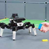 Robot Hexápodo Biónico Muto RS AI de 18 DOF, Modelo Grande, Logra Interacción y Navegación con Mapeo 3D para ROS2 Raspberry Pi 5