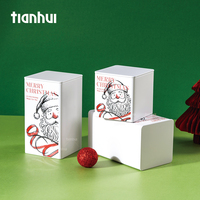 Boîte en métal carrée Tianhui en gros pour cadeaux de Noël, emballage métallique de luxe avec logo personnalisé