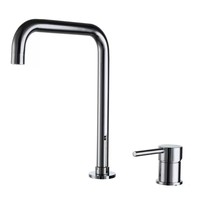 Robinet de cuisine moderne Weihao en laiton finition noire, montage sur comptoir, monocommande, cartouche céramique, garantie 3 ans