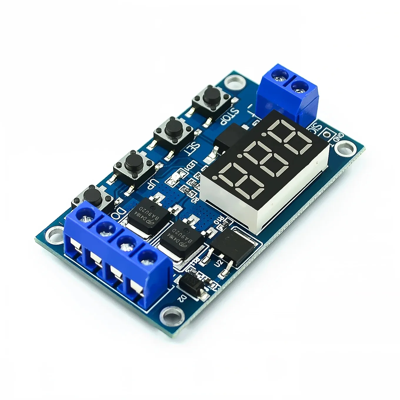 DC 12V 24V Dual MOS LED Digital Time Delay Relay Trigger Cycle Timer Delay Switch Circuit Board Timing Control Module DIY