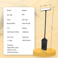 Wason Nouvelle Lampe de Lecture Murale 24 LED à Intensité Variable Infinie, Protection Oculaire, Rechargeable, Fonction Mémoire, pour Lire au Lit, Autonomie de 80 Heures