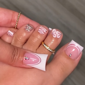 Juego de <span class=keywords><strong>Uñas</strong></span> Postizas Hechas a Mano en Oferta, Forma Larga de Bailarina con <span class=keywords><strong>Uñas</strong></span> Acrílicas - Product Image 3
