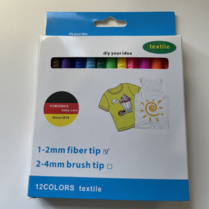 Marqueurs permanents indélébiles à <span class=keywords><strong>pointe</strong></span> <span class=keywords><strong>fine</strong></span> de 1-2 mm, collection de surligneurs pour peinture sur t-shirt, lavables, <span class=keywords><strong>pointe</strong></span> pinceau, vente chaude GF - Product Image 6