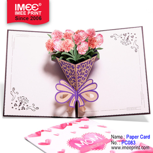 Biglietti d'Auguri 3D Pop-up IMEE con Fiore di Garofano per la Festa della Mamma, la Festa degli Insegnanti e il Giorno del Ringraziamento - Product Image 2