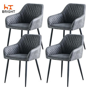 <span class=keywords><strong>2025</strong></span> sang trọng Đồ nội thất nhà hiện đại nóng bán giá rẻ vải bọc ghế ăn với màu đen sơn tĩnh điện chân - Product Image 1