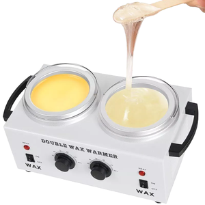 Chauffe-cire électrique double pot avec contrôle de température pour perles de cire, machine d'épilation corporelle, prise US/EU - Product Image 1