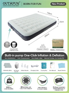 OUTAFUN Queen Size <strong>Air</strong> Mattress Outdoor Travel Ultralight Sleeping Pad <strong>Sofa</strong> <strong>Bed</strong> <strong>Air</strong> Mattress Electric Inflatable <strong>Bed</strong> - Product Image 4