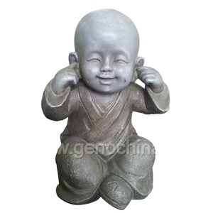 Belle Figurine de moine à prix abordable, Figurine Nk à prix abordable, bouddhisme religieux, Art gris et à collectionner, 2 pièces - Product Image 2